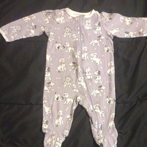 Wonder Nation Lavender Footie with Dog Pattern - Picture 1 of 5